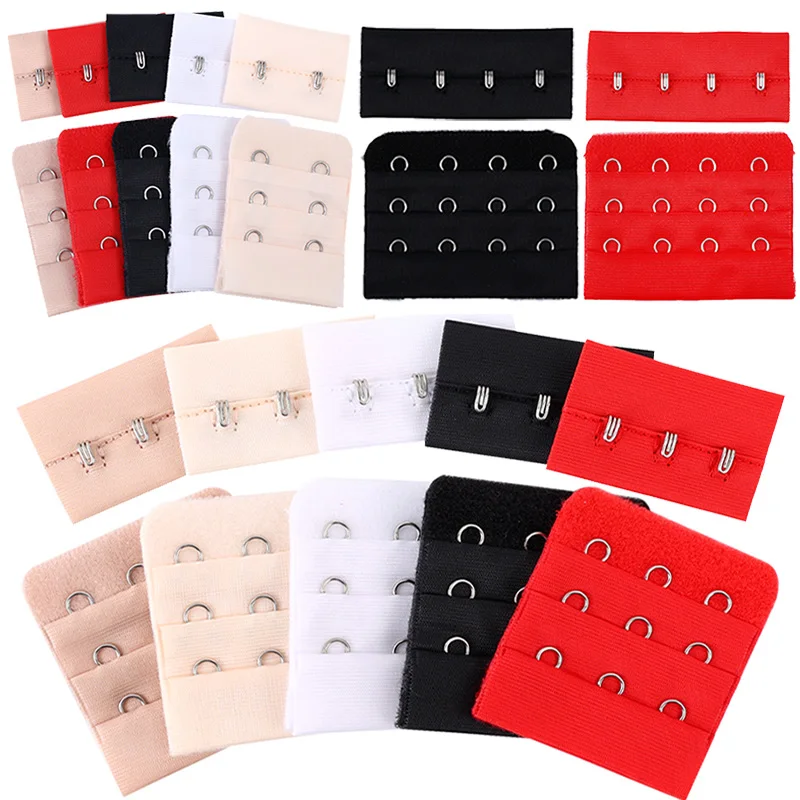 

5Pairs Bra Extension Strap Extenders for Women Adjustable Belt Buckle Nylon Elastic Bra Extension Strap Hook Clip Expander