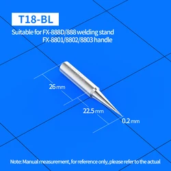 T18 soldering iron tips T18-D08 D12 D16 D24 B K I S4 BL BR02 for HAKKO FX-888 FX-888D FX-8801 FX-600 Lead Free Iron Handle