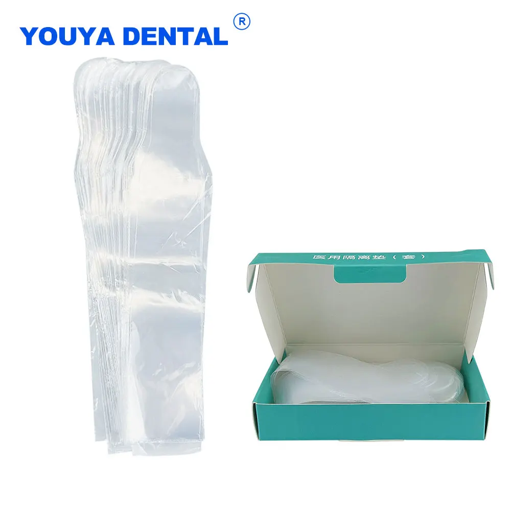 100pcs/box Disposable Dental Ultrasonic Scaler Sleeve Handle Protective Film Cover for High Speed Handpiece Dentist Equipment