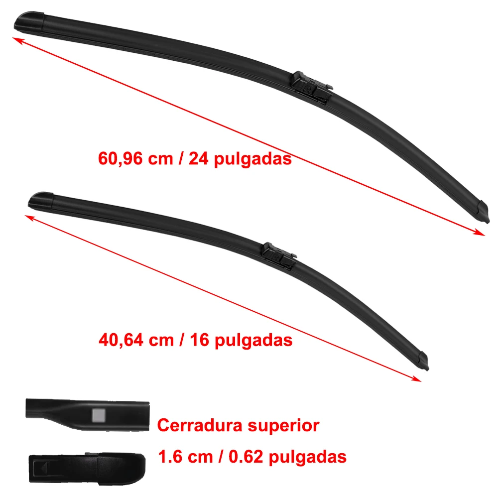 Car Windshield Wiper Blades 16inch+24inch Windshield Windscreen Wiper Blades For VW Volkswagen Vento 2013 2014 2015 2016-2021