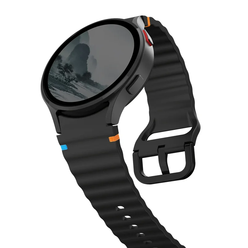 2 pçs banda de silicone para samsung galaxy watch 6 7 5 4 44mm 40mm/fe/pro/clássico pulseira original correa galaxy watch 7 pulseira esportiva
