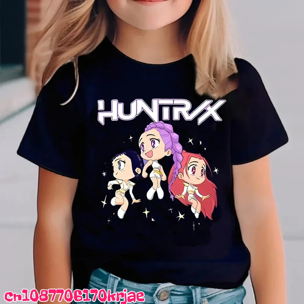 تي شيرت Kpop Demon Hunters للأطفال بأكمام قصيرة تي شيرت Saja Boys Kdis تي شيرت لطيف Kpop Demon Hunters Harajuku تي شيرت للأولاد والبنات