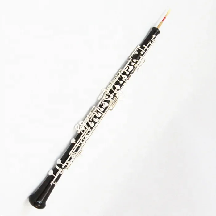 

New Style FOB-350 Ebony Wood Body Silver Plated Oboe For Concert And Performance C Flat Oboe For Sale