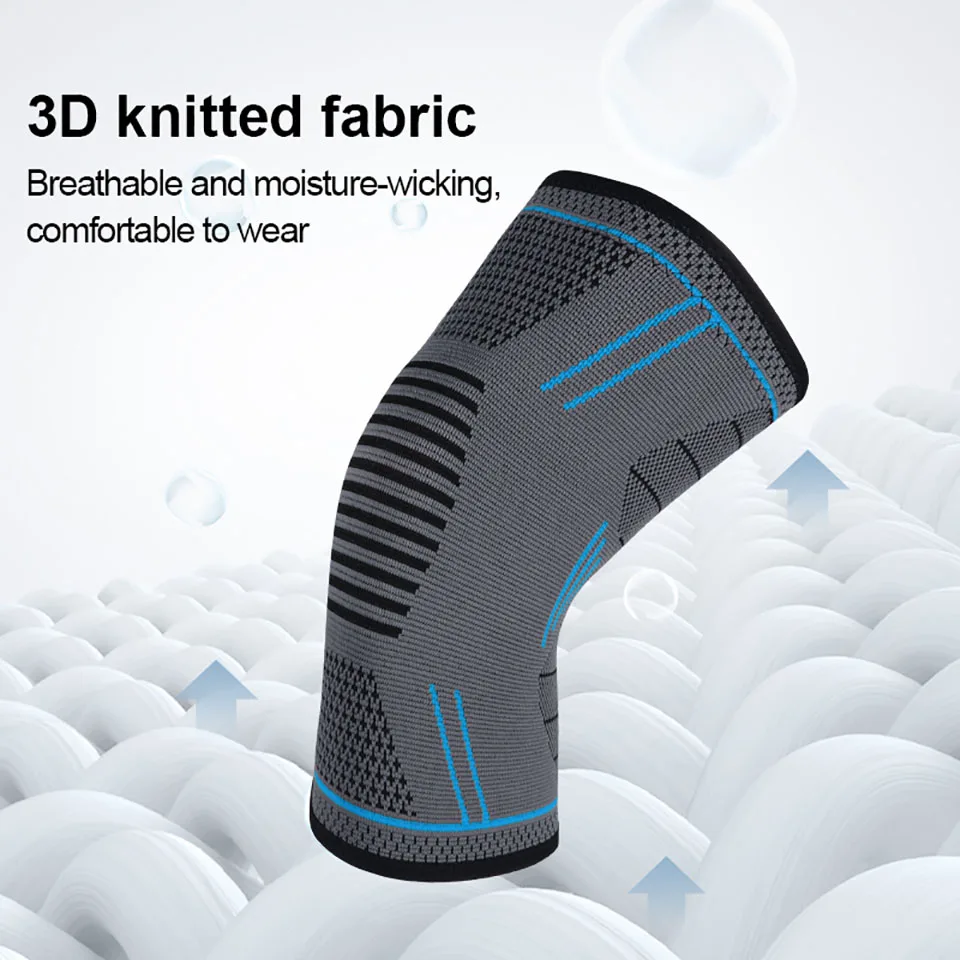 GTUBIKE 1 Pcs Compression Knee Support Sleeve Elastic Knee Pads Brace Springs Gym Sports Protector Basketball Hiking leg guards image 5