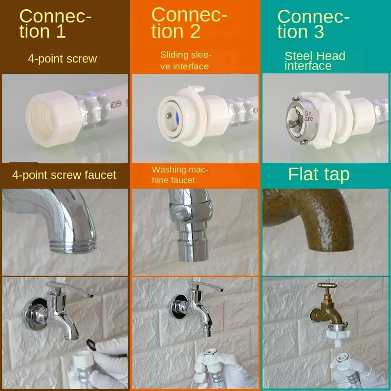 Accessori per la manutenzione del tubo di ingresso dell'acqua dell'estensione automatica della ruota dell'onda del tubo di ingresso della lavatrice multifunzione