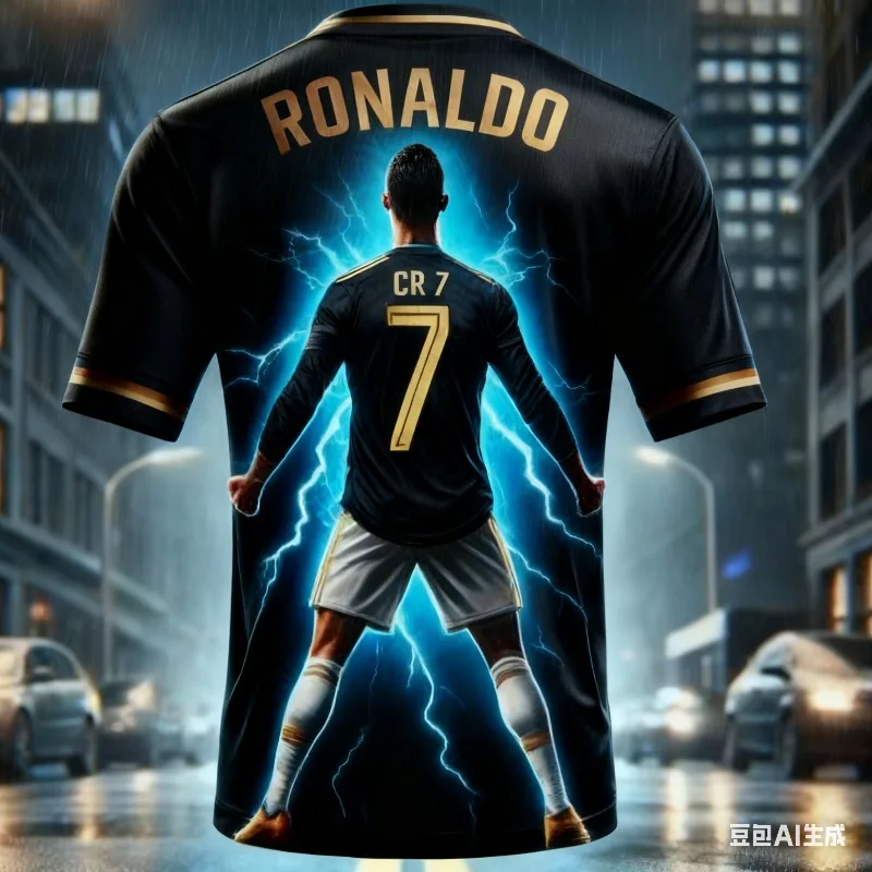 

2026 New Ronaldo CR7 Lightning Effect Football Jersey Men's & Women's Quick-Dry Breathable Fan Wear for Training & Daily Use