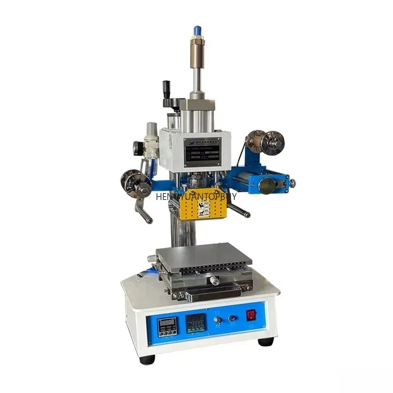Factory Small Drawer Type Pneumatic Fabrics Plastic Wooden Napkin Pape Soap Gold Foil Embossing Machine Bronzing Machine