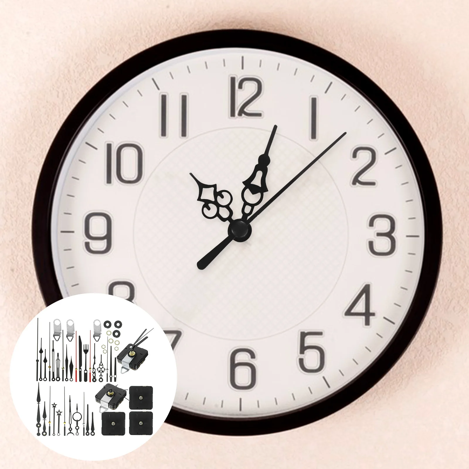 

1Set DIY Clock Movement Mechanism Replacement Parts Kit Durable Plastic High Torque Repair Repair Wall Clock Mechanism