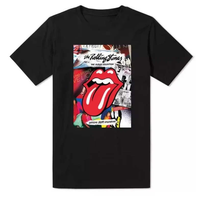 

2025 Summer European and American Rock Punk The Rolling Stones T-shirt Summer Cotton Round Neck Short Sleeve Fashion Men's Tee
