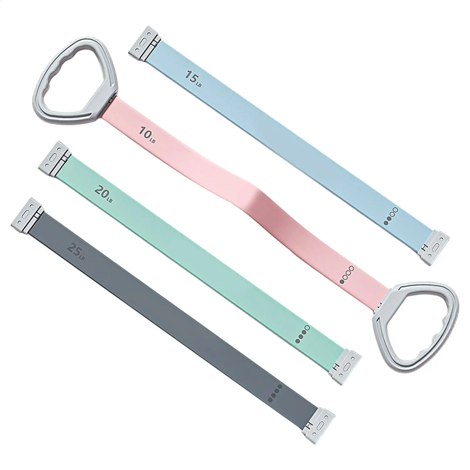 Fitness Resistance Bands 4 Levels Detachable Handle Exerciser With 8 Shape Rope Exercise Bands For Athlete Adult Home Gym