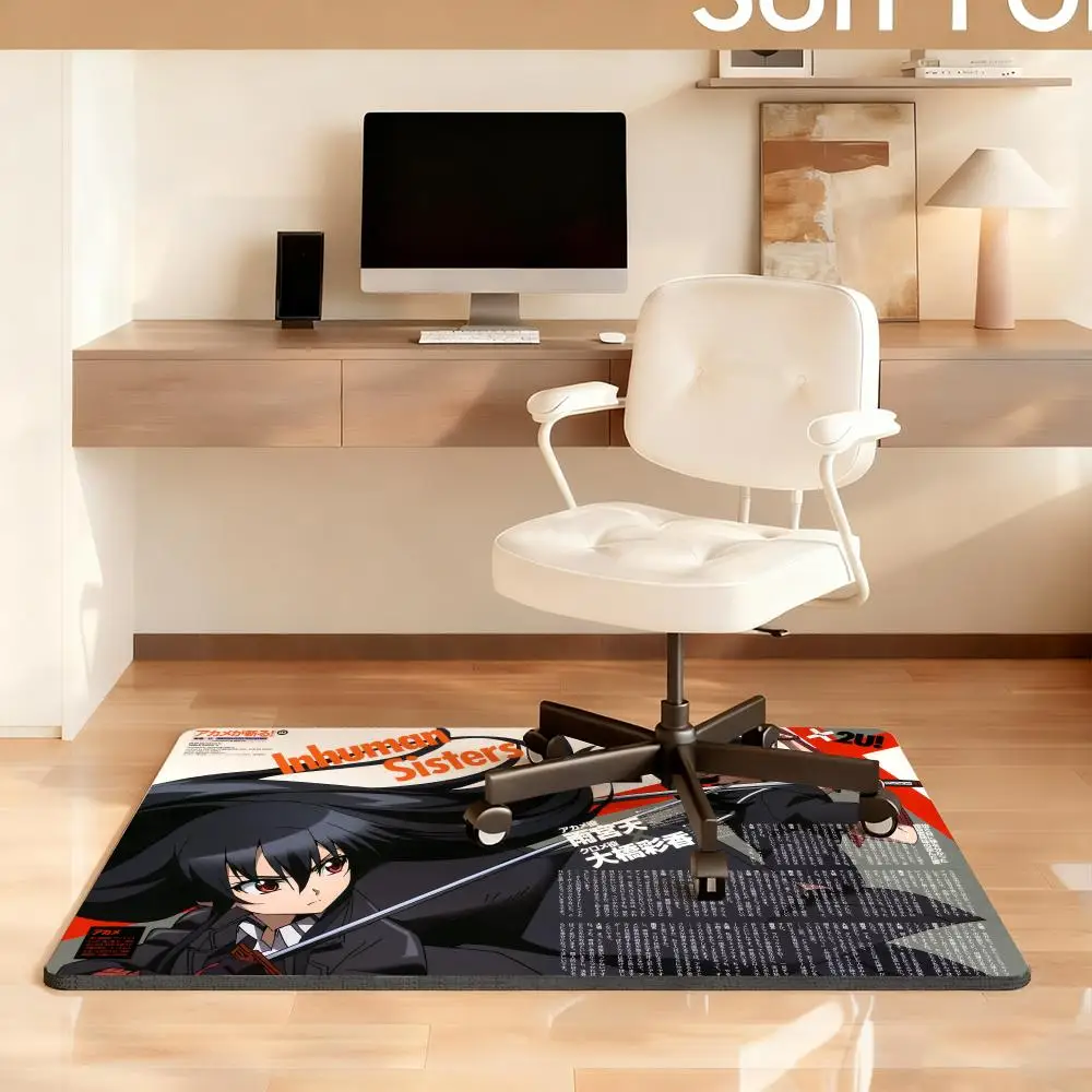 مثير A-Akame Ga قتل الألغام الكلمة حصيرة المشطورة حمام حصيرة ماصة سريعة الجافة عدم الانزلاق TPR دعم لينة أفخم استنزاف السجاد #2