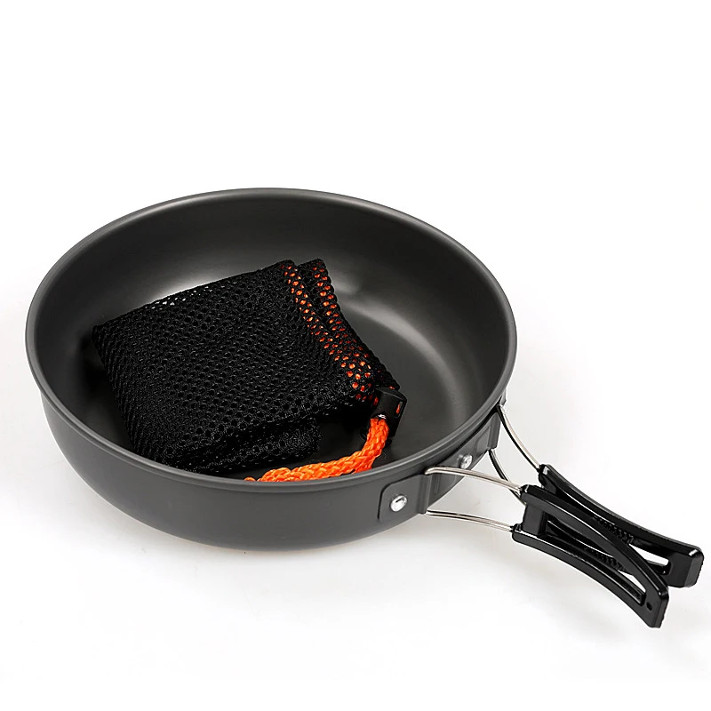 200x55mm Outdoor Portable Pan Small Frying Pan Camping Picnic Cookware Non-stick Pan Cooking Tableware Camping Utensils