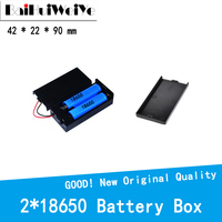 2*18650 Battery Box Case Holder Series Battery Storage Box Switch Cover DC Plug For 2x18650 DIY Batteries Holder  Good Quality