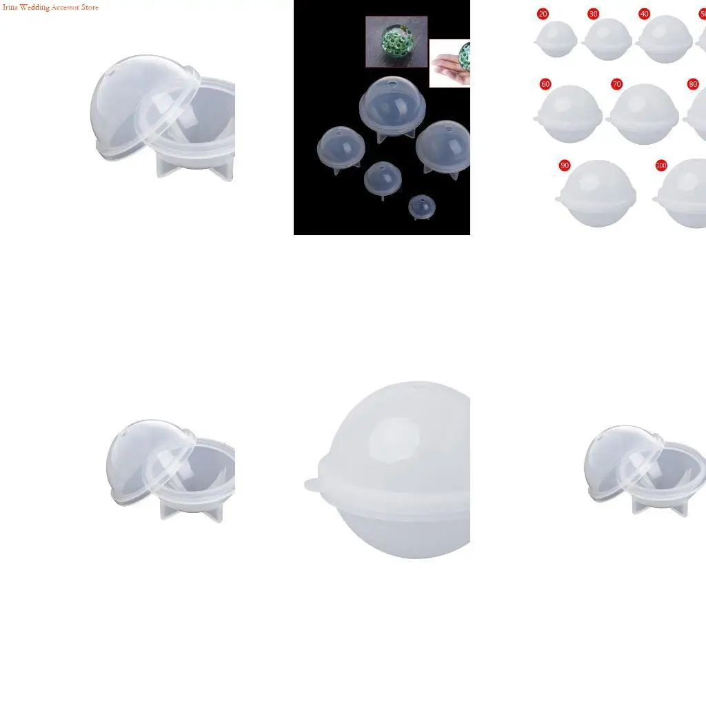 G92D Sphere Silicone Resin Mold Ball Epoxy Molds for Jewelry Craft Making