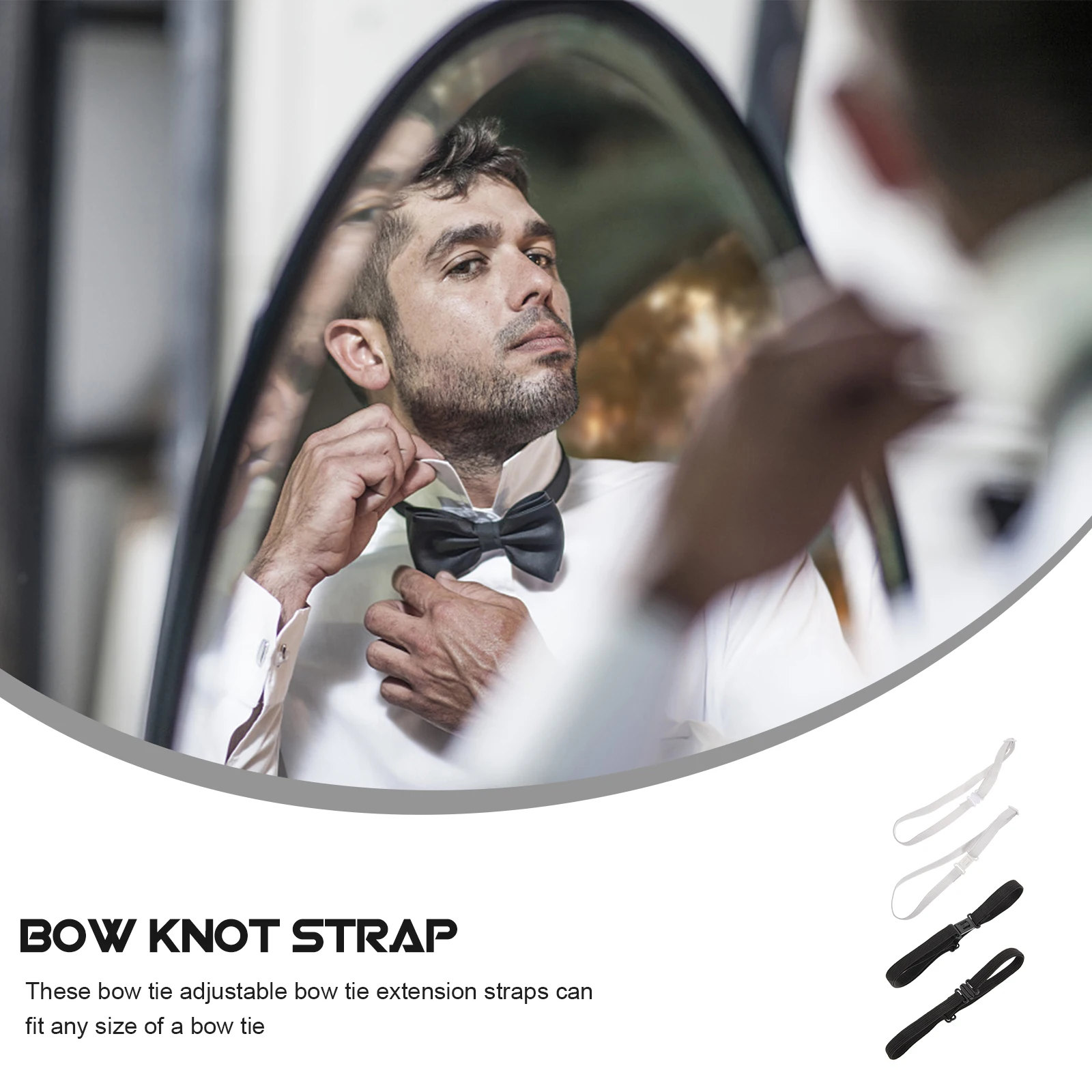 20 قطعة من حزام ربطة القوس فيونكة قابل للتعديل، شريط تمديد مرن لجميع الأنماط، سهل الاستخدام، مثالي للحفلات والولائم الخاصة #1