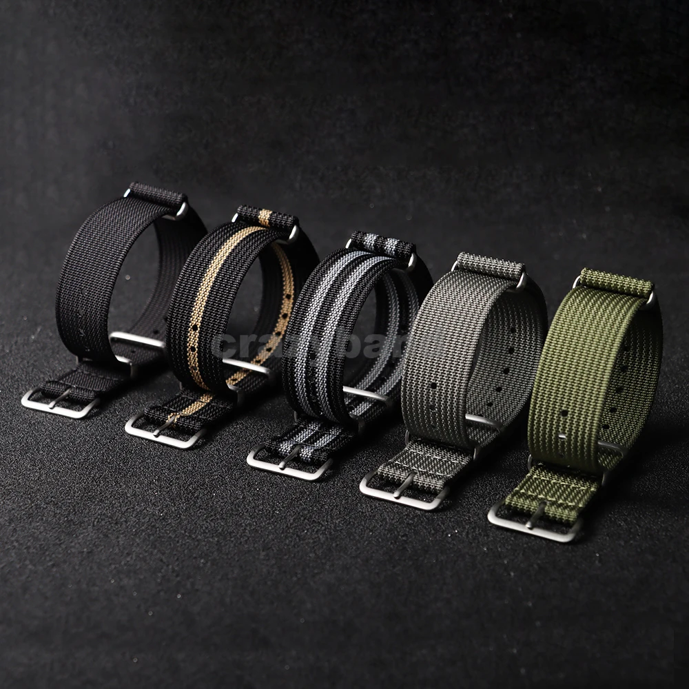 Ribbed Nylon WatchBand For Seiko For Omega Military Bands Wrist 18mm 19mm 20mm 22mm Traditional Watch Strap Men Women Bracelet image 4