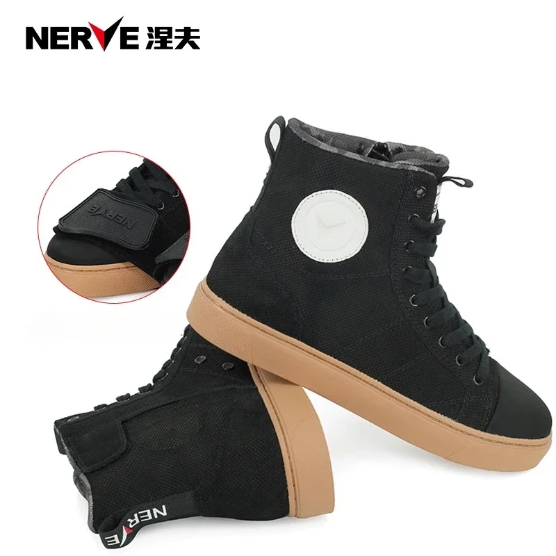 Motorcycle Shoes Men's and Women's Wintertime Cycling Boots Breathable, Non-slip and Wear-resistant Motorcycle Racing Shoes