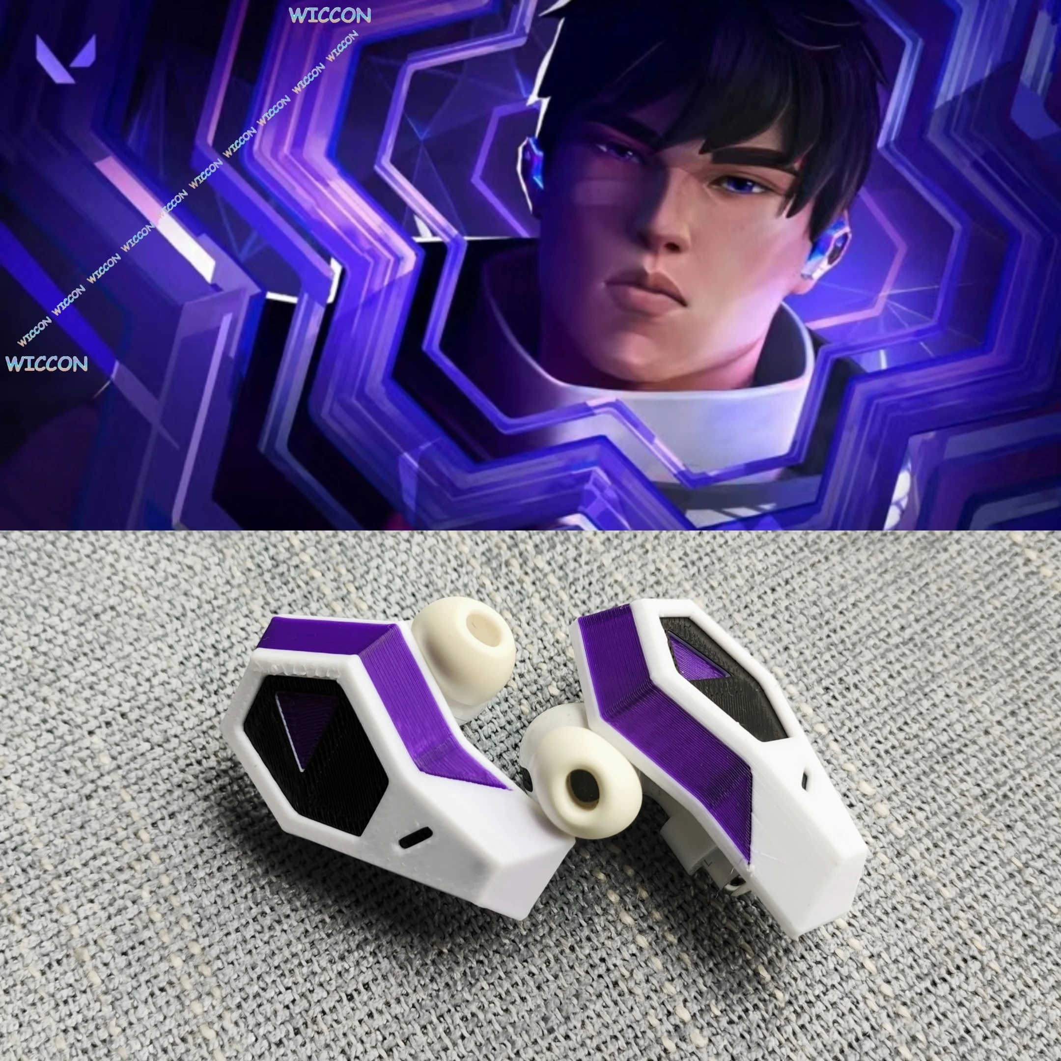 

Valorant Iso Gekko Gaming Headset Cosplay Accessory Anime Game Character Role Play Light Music Earphone Convention Costume Prop