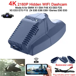 For BMW X1 E84 F48 X3 E83 F25 X5 E53 E70 F15 Z4 E85 E86 E89 E90 E93 4K Dash Cam Car Camera Recorder Dashcam WIFI Car Dvr
