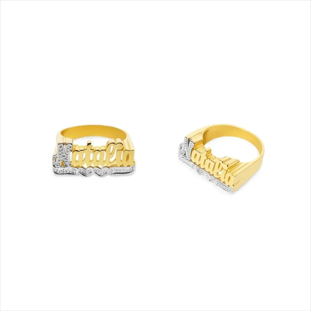 Personal isierter Name kunden spezifischer Ring Männer und Frauen Goldring Schmuck Geschenk Edelstahl Ring personal isierte Paar Ring Geschenk