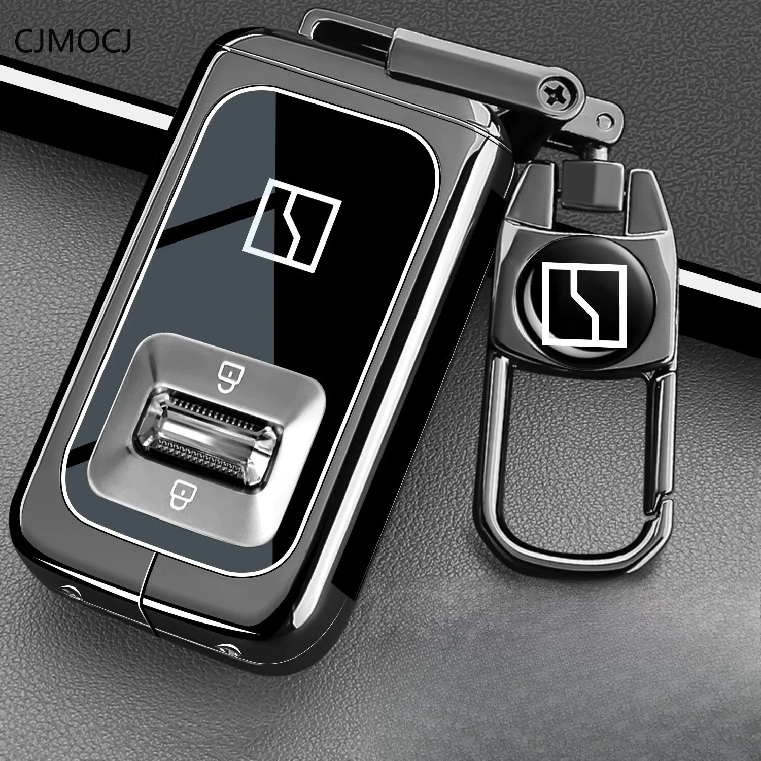 For 2026 Zeekr 8X 9X Key Case Cover, Zinc Alloy Car Key Fob Shell, Shockproof Luxury Smart Keychain, Zeekr Accessories