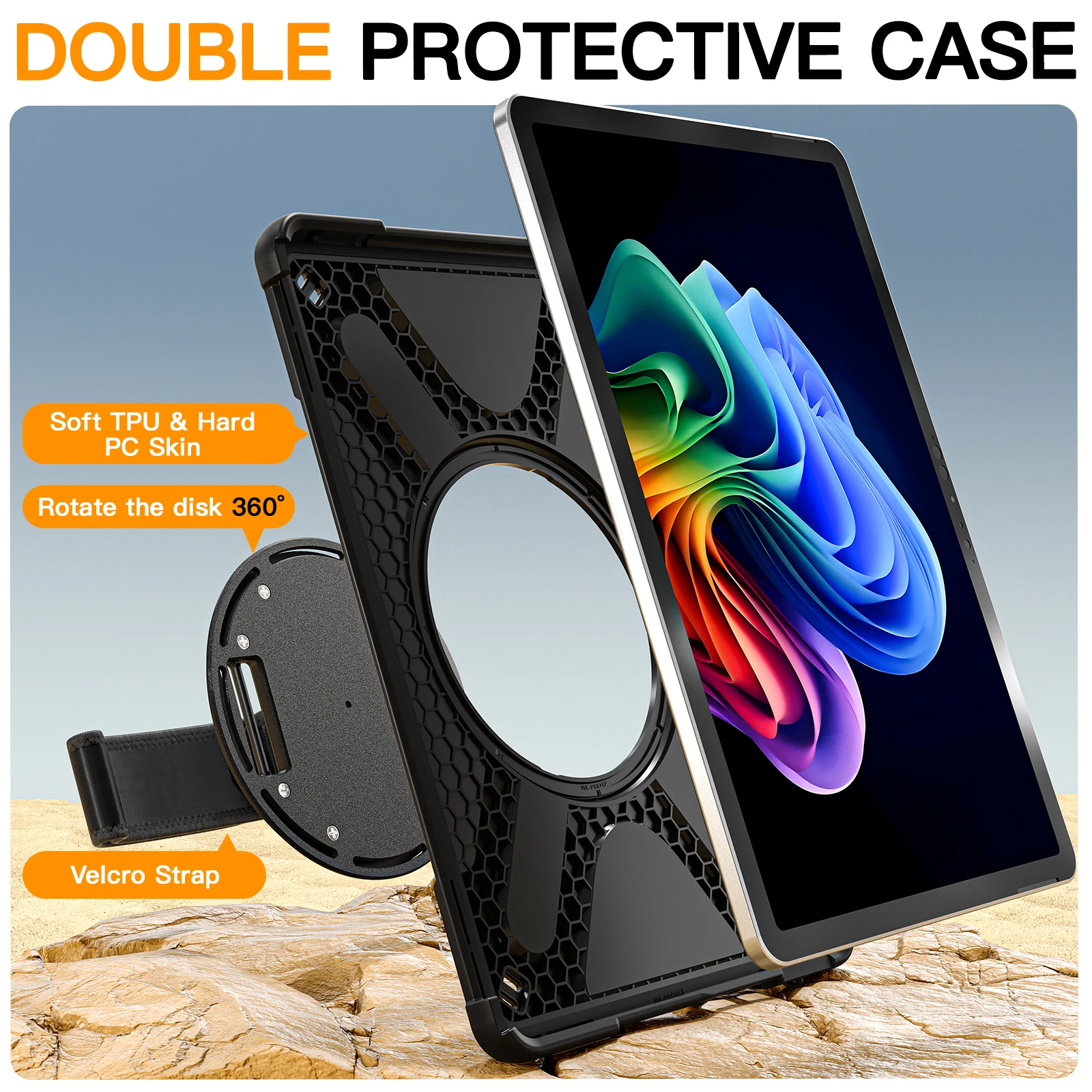 LFOIQN 360° Rotating Rugged Case For Microsoft Surface Pro 12" 2025 Tablet Kickstand Cover for Surface Pro 12 Pro12 12" Case