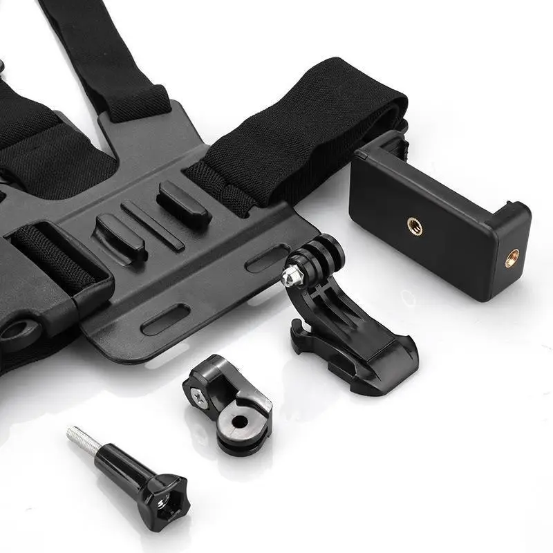 Chest Strap Phone Holder Adjustable Mount Non-Slip Wearable Design for Vlogging First Person View Shooting Riding Camping