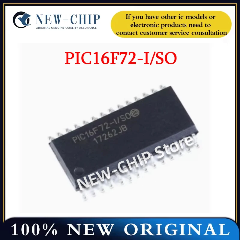 

5 шт.-100 шт./лот PIC16F72-I/SO SOP-28, 8-битный чип микроконтроллера, новый оригинальный PIC16F72