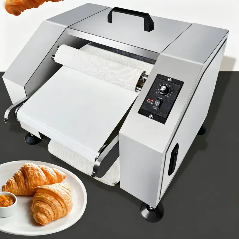 

2026Hot Automatic Electric Mini Croissant Rolling & Forming Machine 220V New Bakery Use