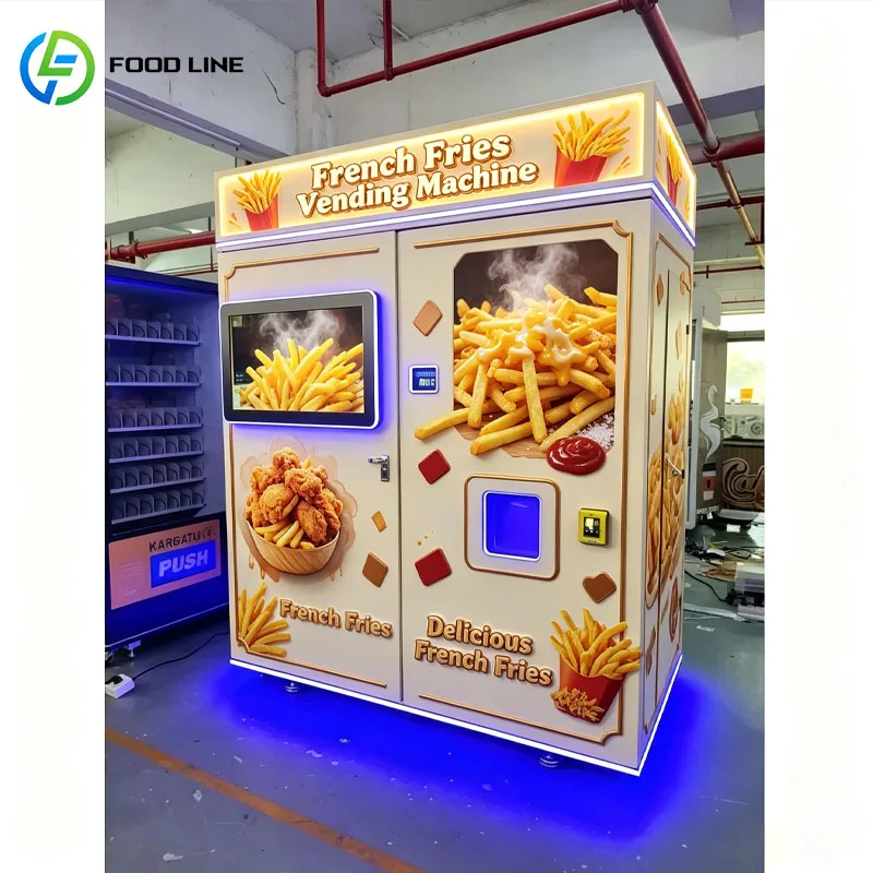 Potato Fries Vending Machine Automatic Fast Food Robot Smart Self Service Cooking Kiosk Customized