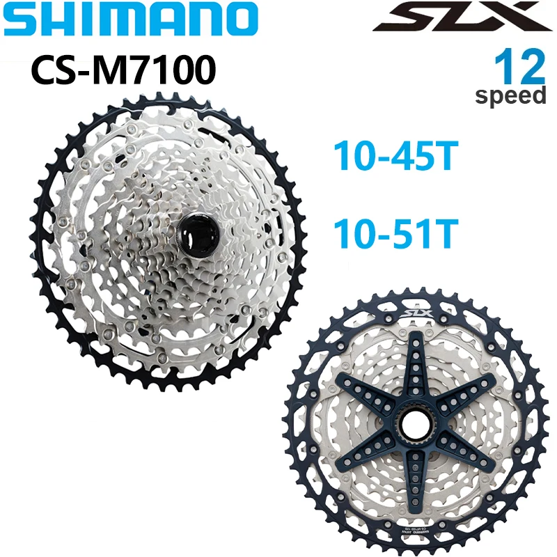 

SHIMANO SLX M7100 12 Speed CS-M7100 10-45T 10-51T Cassette MICRO SPLINE MTB Cassette Sprocket Flywheel Original Bike Parts