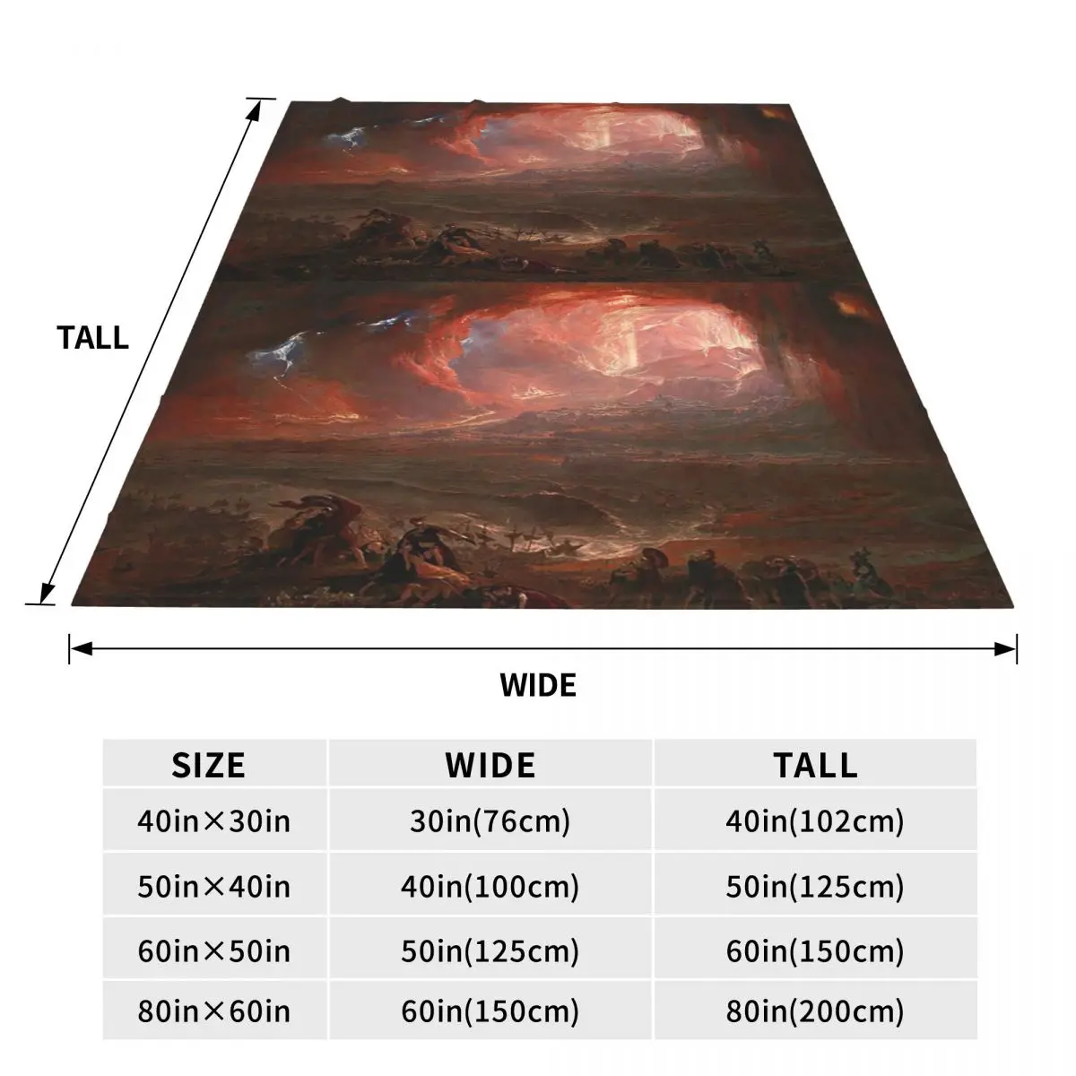 The Destruction Of Pompeii And Herculaneum - John Martin - 1822 Blankets Soft Warm Flannel Throw Blanket Cover for Bed