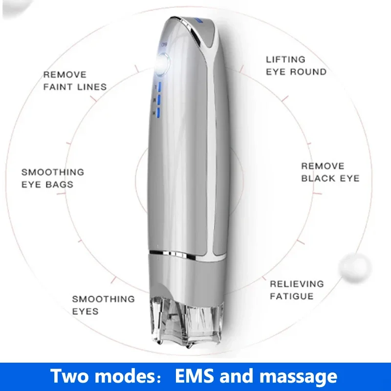 2 in 1 EMS Eye Face Vibration Massager Portable Electric Dark Circle Removal Anti-Aging Eye Wrinkle Beauty Care Tool