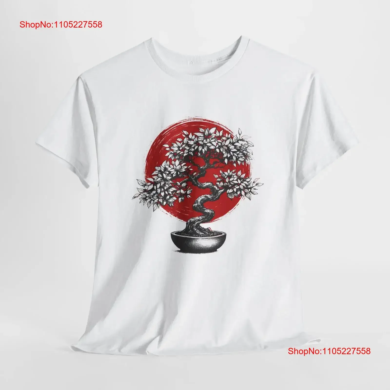 

Bonsai red enso zen circle Japanese T Shirt Kawaii vintage Washed Soft Unisex Slightly designer clothes Casual fashion