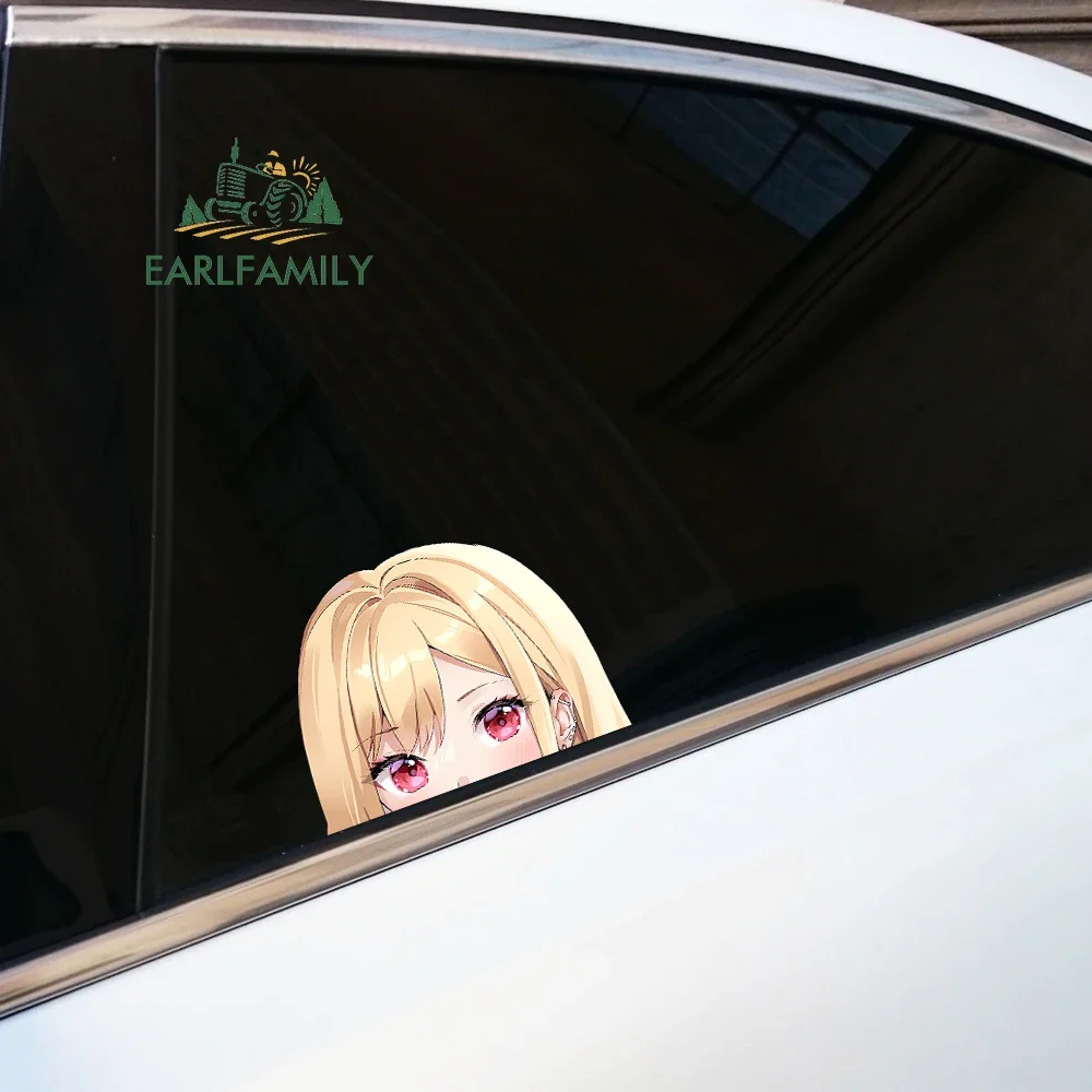 EARLFAMILY 13cm for Peek Kitagawa Marin Car Stickers Sunscreen Scratch-Proof Decals Cartoon Laptop Car Styling Waterproof