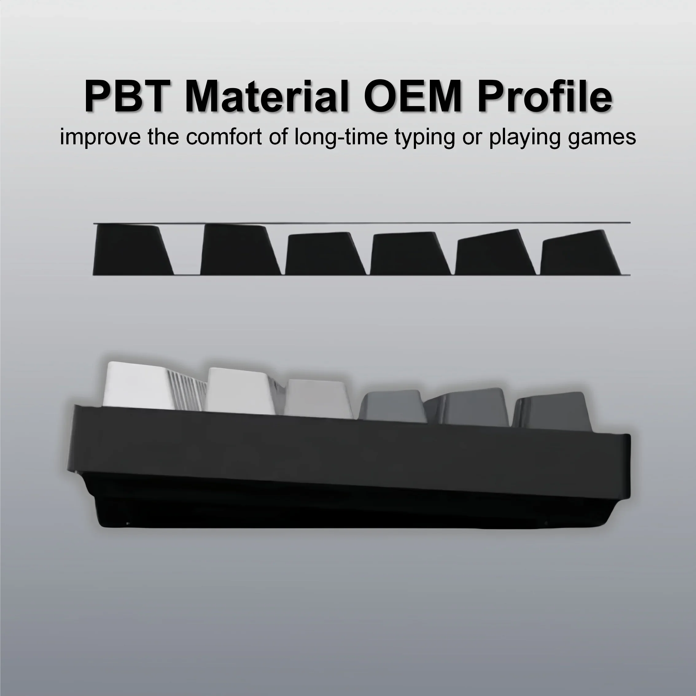 New 10 Gradient Colors PBT Keycaps 134 Keys OEM Profile Double-shot Keycap Set for Mx Cherry Switch Mechanical Keyboard DIY Kit