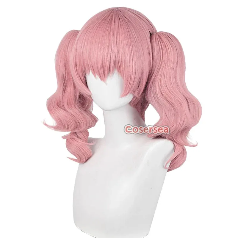 

Cosersea Roromiya Karuta Cosplay Wigs Inu × Boku SS Roromiya Karuta 40cm Wavy Pink Ponytail Wig Synthetic Hair Heat Resistant