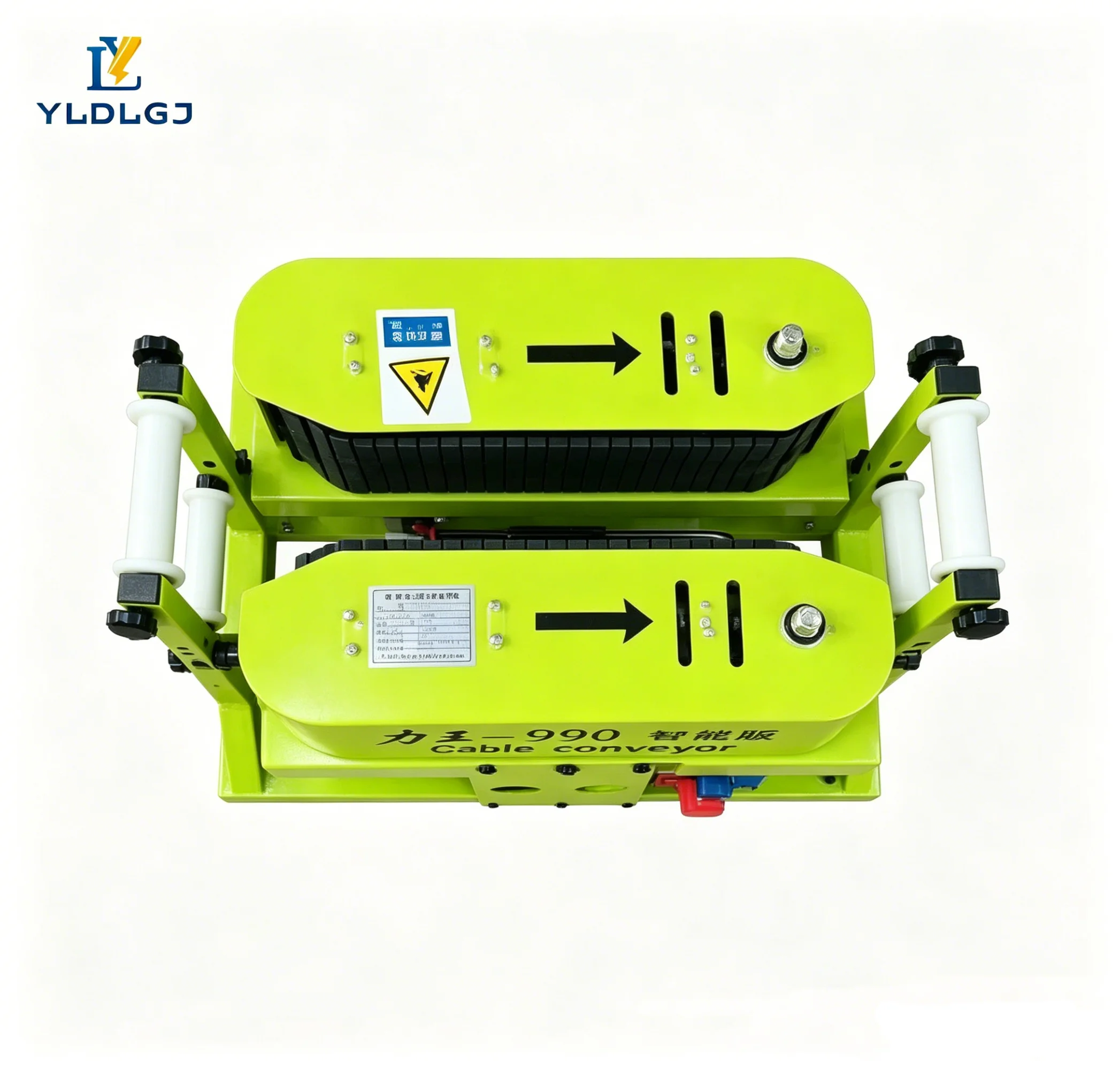 YILI High Capacity Twin Crawler Cable Feeder Conveyor Belt Drive Heavy Grip Industrial Puller Emergency Stop Steel Frame Roller