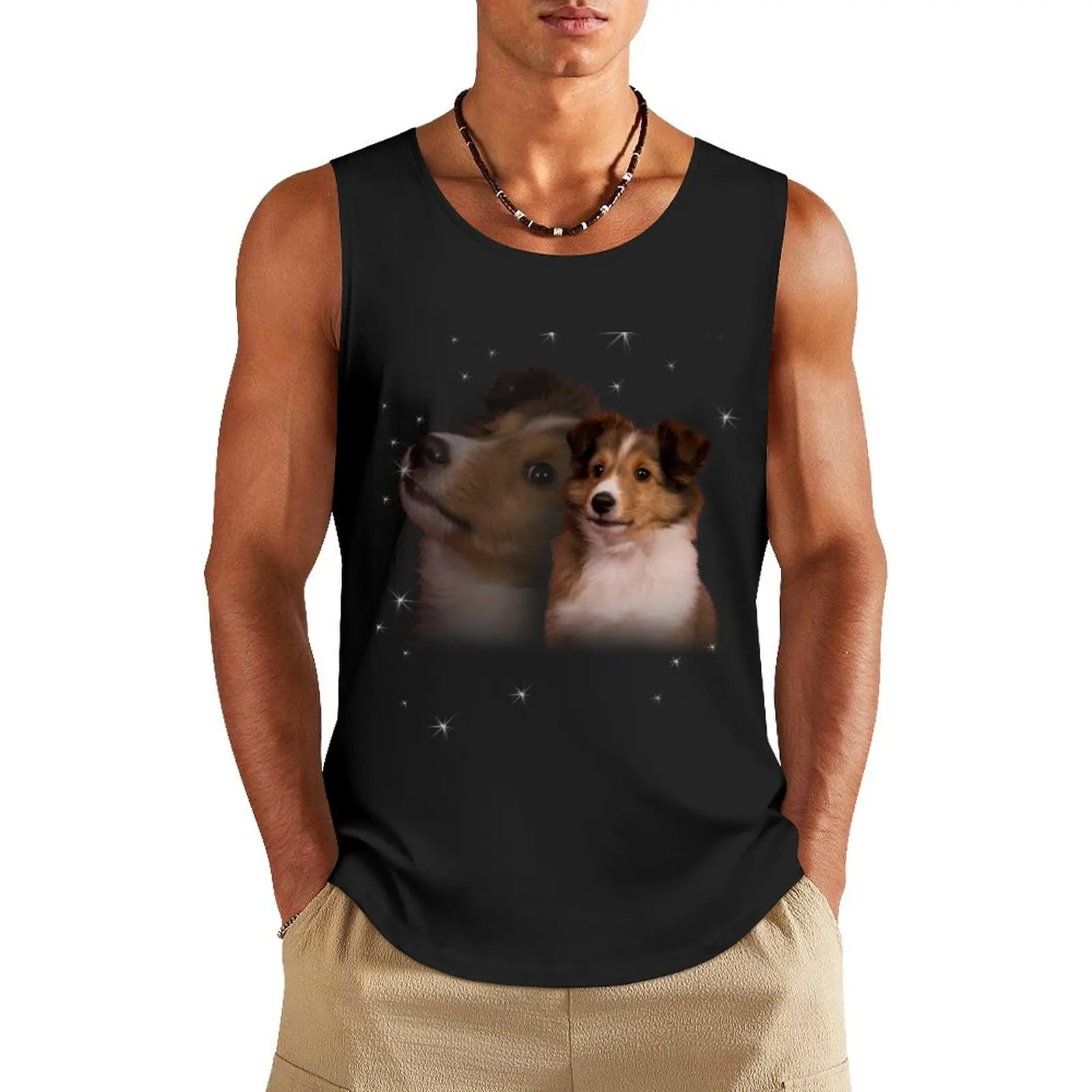 

Sheltie Dream Tank Top Men's sleeveless anime clothes
