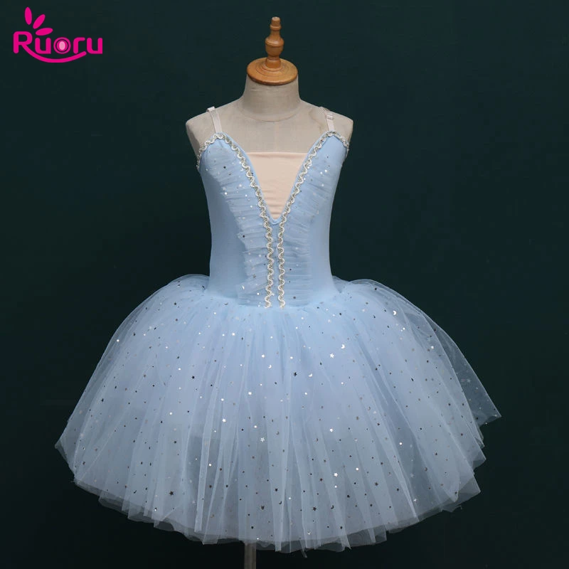 Ruoru Ballerina Costume Adult Girls Dress Kids Costume Ballet Dress Tutu Skirt with Adjustable Straps Ballerina Dress Leotard