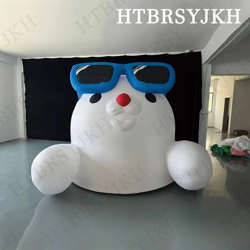 

Inflatable white dolphin, animal air model, with blower, outdoor aquarium activities held decorative props