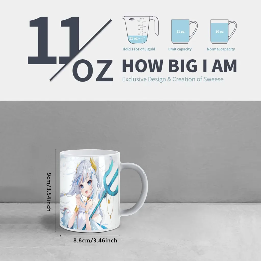 Cartoon Kawaii Anime Hololive Creative Change Ceramic Mug Heat Revealing Coffee Cup Breakfast Cup Mug Gift