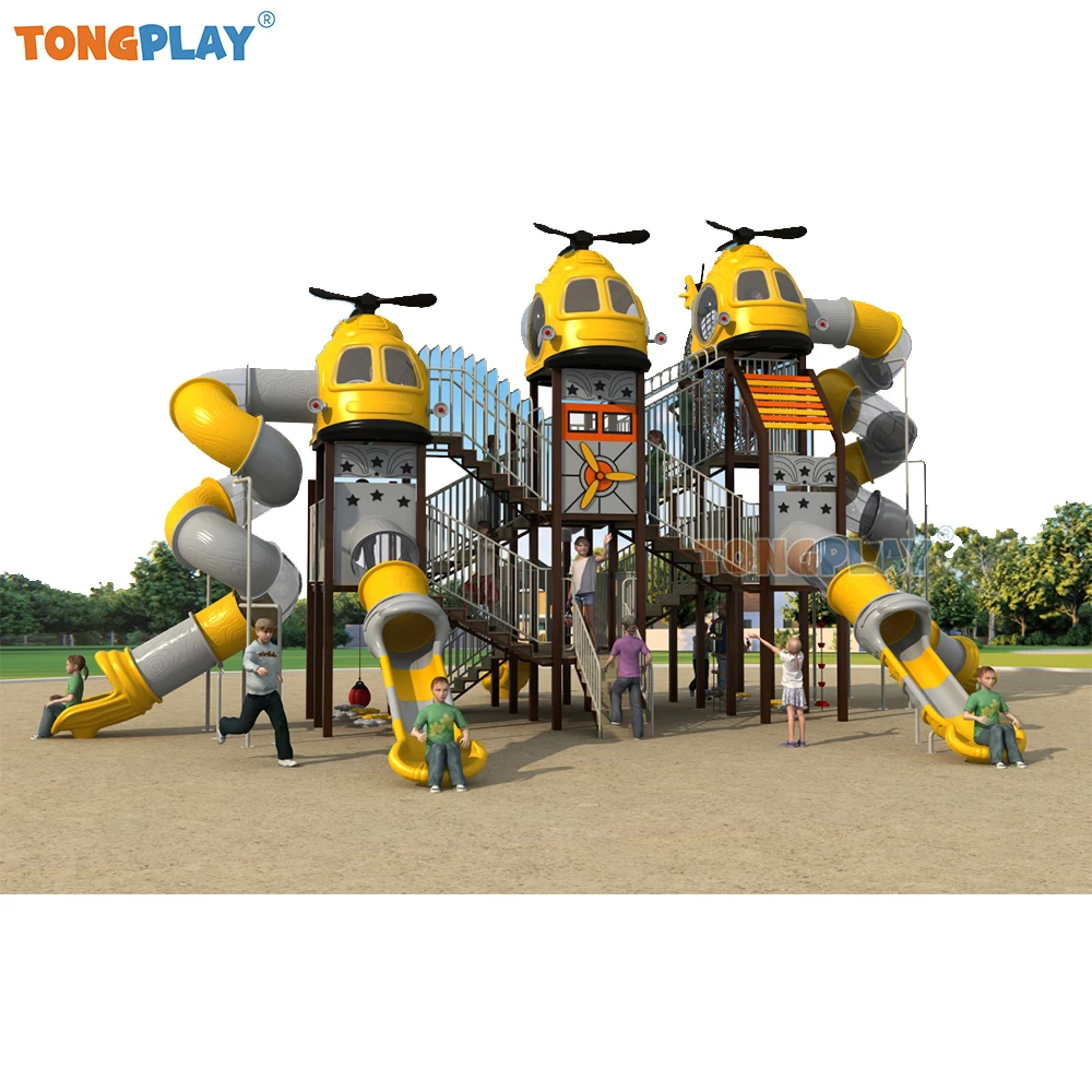 Tong Play Children's park outdoor large-scale combination climbing plastic slide kindergarten shopping mall park play equipment