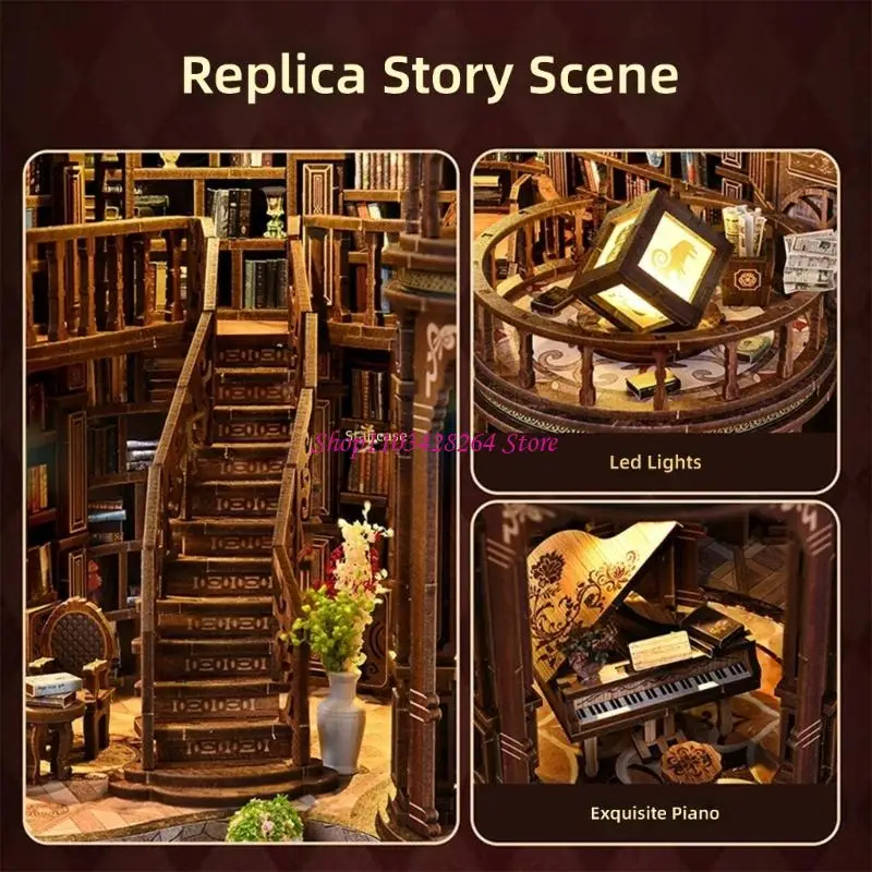Book Hall 3D Puzzle Set Interactive Craft For Parent Child Bonding
