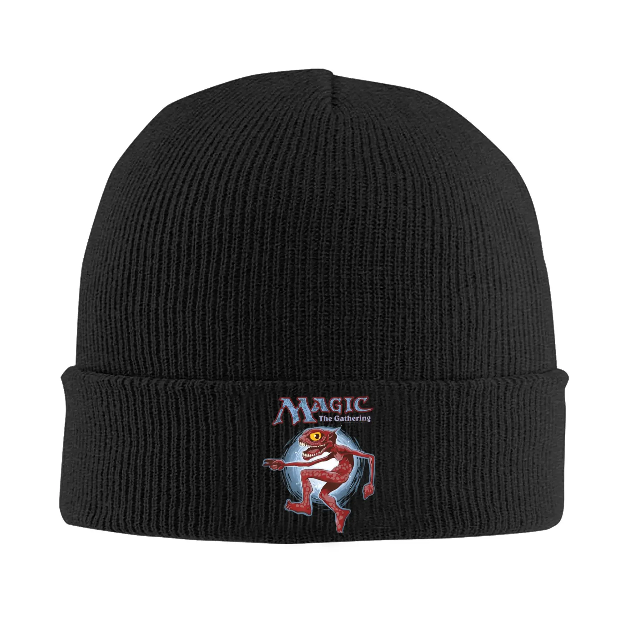 Magic Games Gathering MTG Knitted Hat Beanies Winter Hat Warm Unisex Street Retro Red Monster Caps Men Women Gift