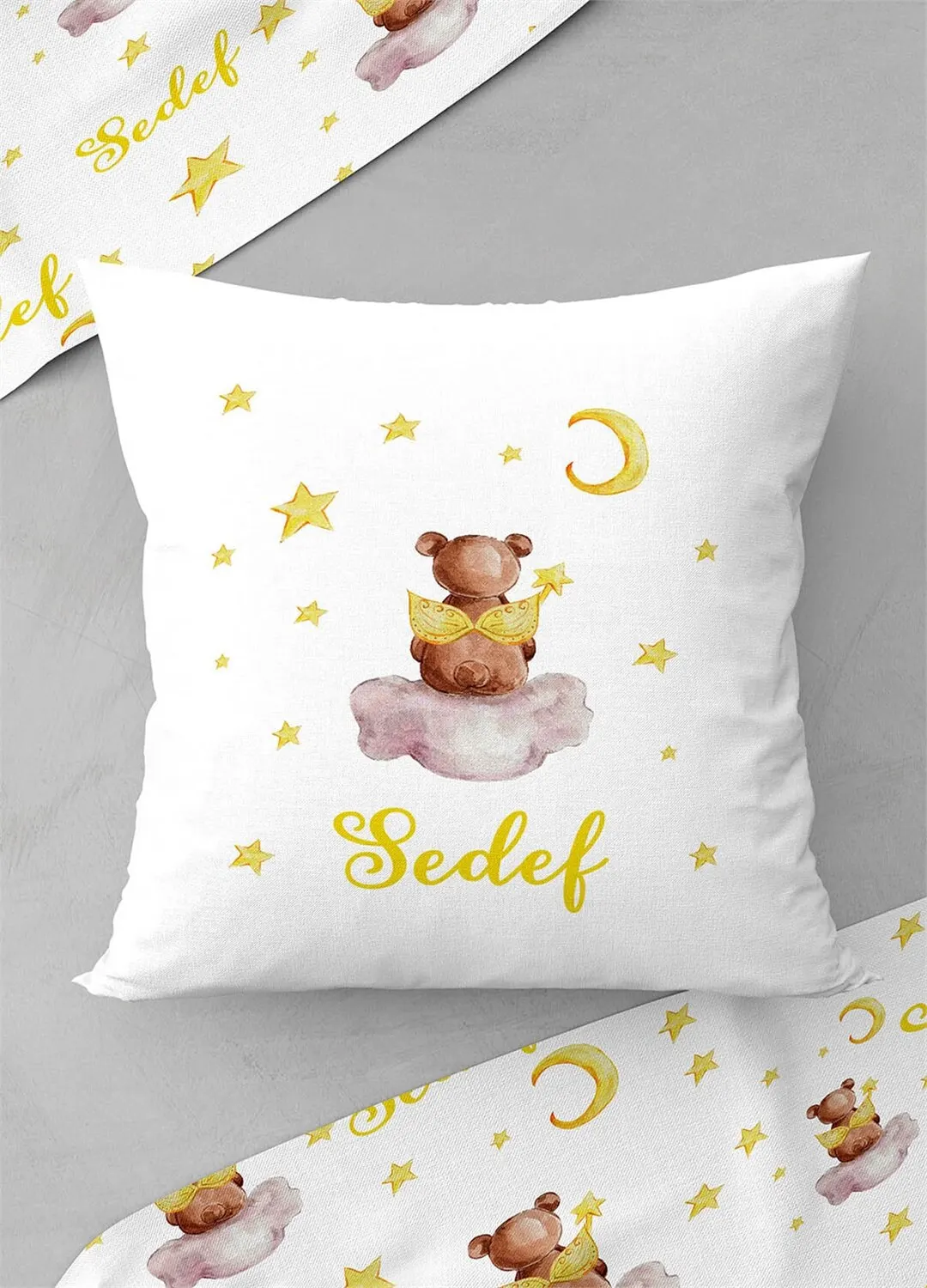 Funda de almohada de tela con Impresión Digital personalizada para niñas, niños y bebés, 35x45 cm