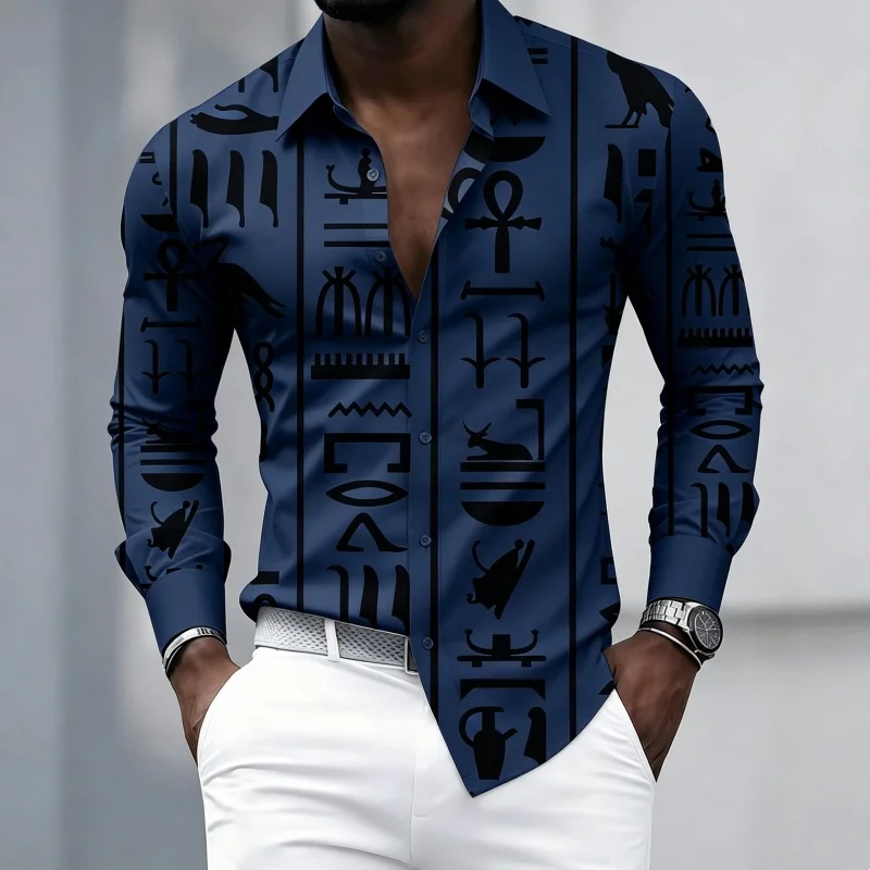 Men's Shirt With Vertical Stripes And Long Sleeves  Street Style Casual Shirt  Trendy Business Fit  Comfortable men's Clothing