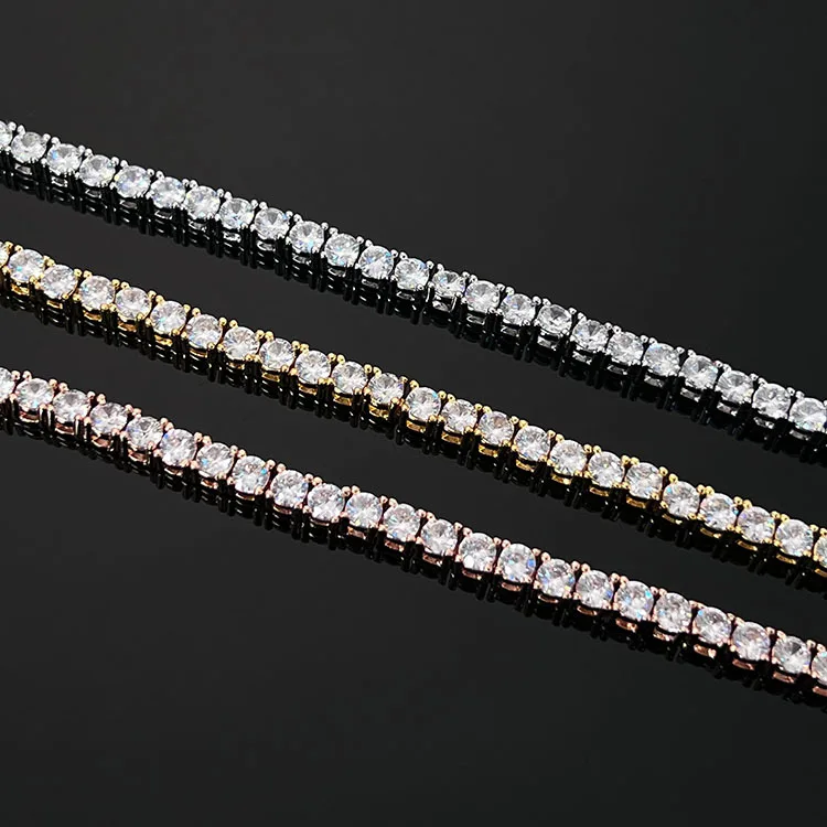 Fashion Simple Moissanite Tennis Bracelets S925 Silver Sparkling Diamond Women Men Party Wedding Bangles GRA Certified Jewelry