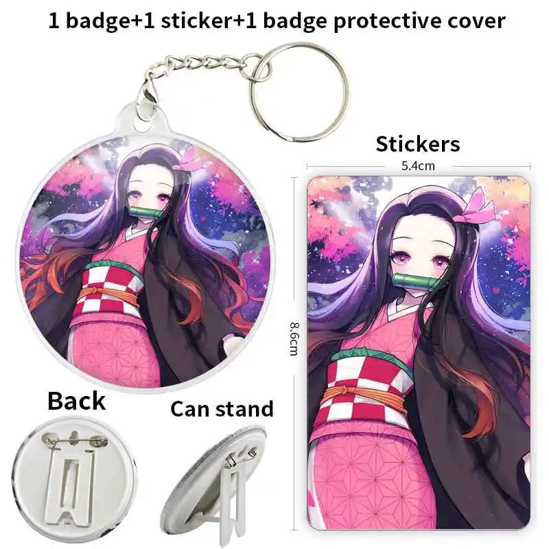 Kamado Nezuko Game Anime Character Badge Brooch anchor Peripherals Pin Gift For Friend Cartoon Cosplay Chest tag Pupil Pendant