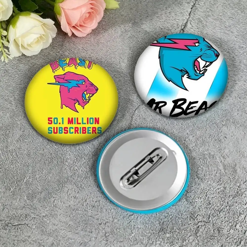 Game Blogger Mr-Beasts 25mm 32mm 44mm 58mm 75mm Brooches Badges Pins for Accessories Gift